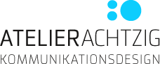 Logo ATELIERACHTZIG Kommunikationsdesign